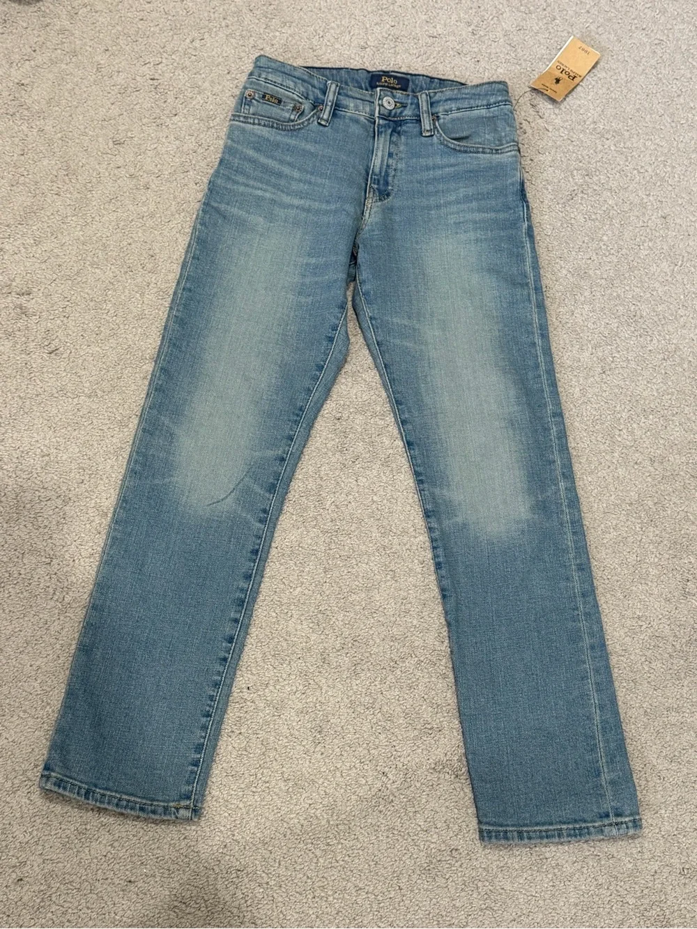 Polo Ralph Lauren Boys Core Replen Blue Jeans Size 10 NWT Straight Leg